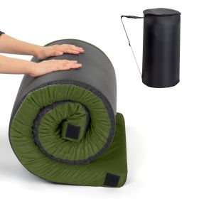 75x30x2.5in, Memory Foam, Army Green, Camping Mattress With Storage Bag