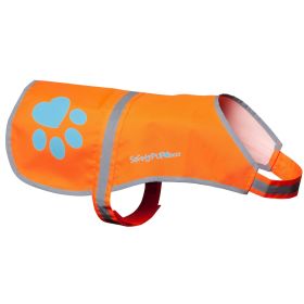 Reflective Dog Vest XS Size Neck 15 in Chest 18.5 In Hi Visibility Fluorescent Blaze Orange Dog Vest Helps Protect Your Best Friend Safeguard You