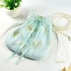 Green Hanfu Crossbody Bag Chinese Style Shoulder Bag Cheongsam Ribbon Handbag Cell Phone Purse