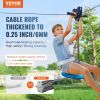 VEVOR Zipline Kit for Kids and Adult, 60 ft Zip Line Kits Up to 500 lb, Backyard Outdoor Quick Setup Zipline